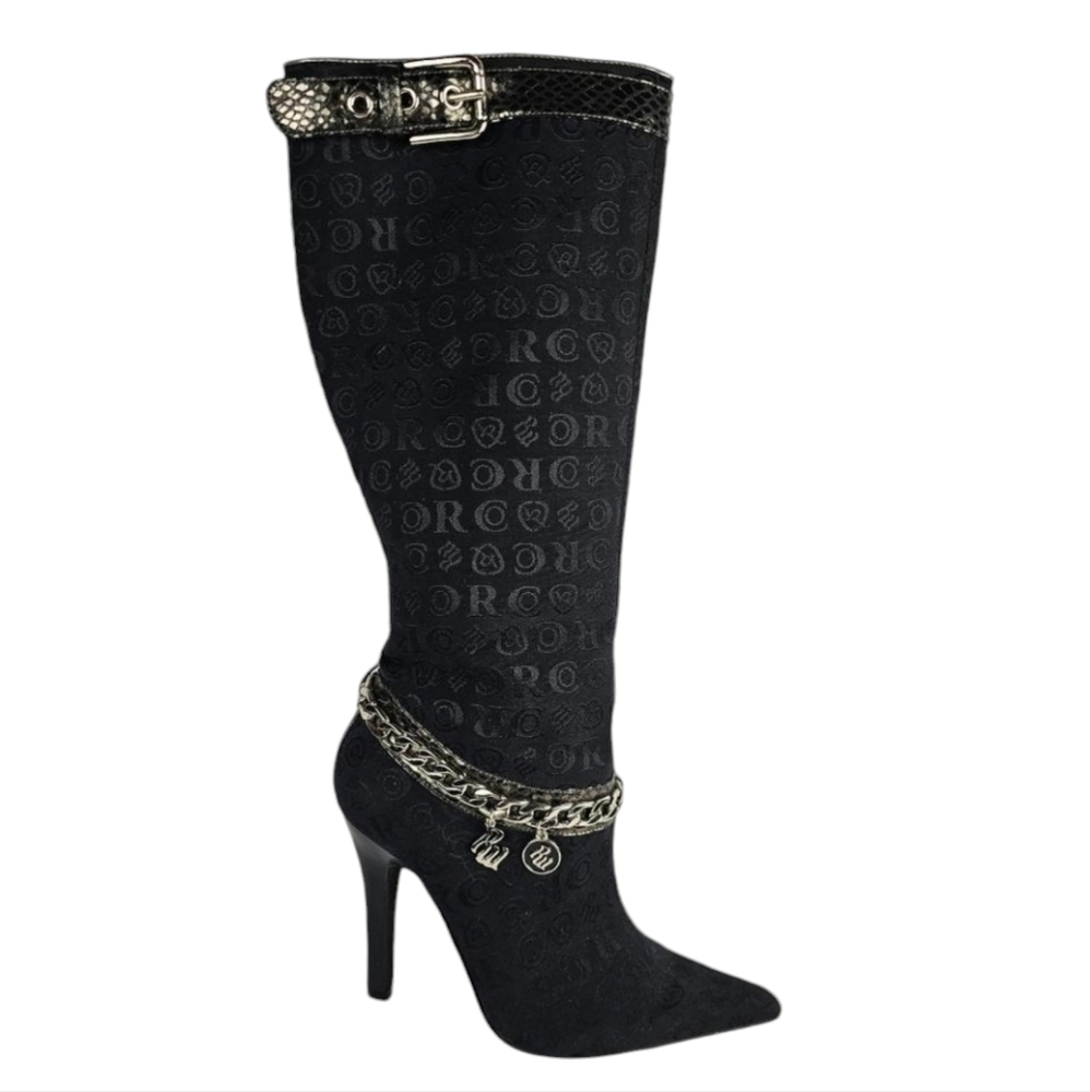 Rocawear Tall Naomi Black Heeled Boots